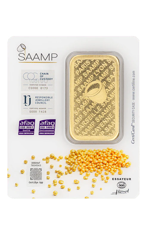 Lingot d’or 100 g – Or pur 999,9‰