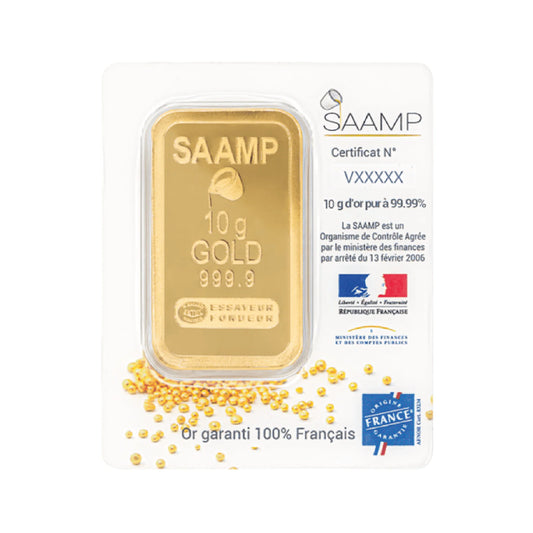Lingot de 10 g – 999,9‰ – Collection SAAMP