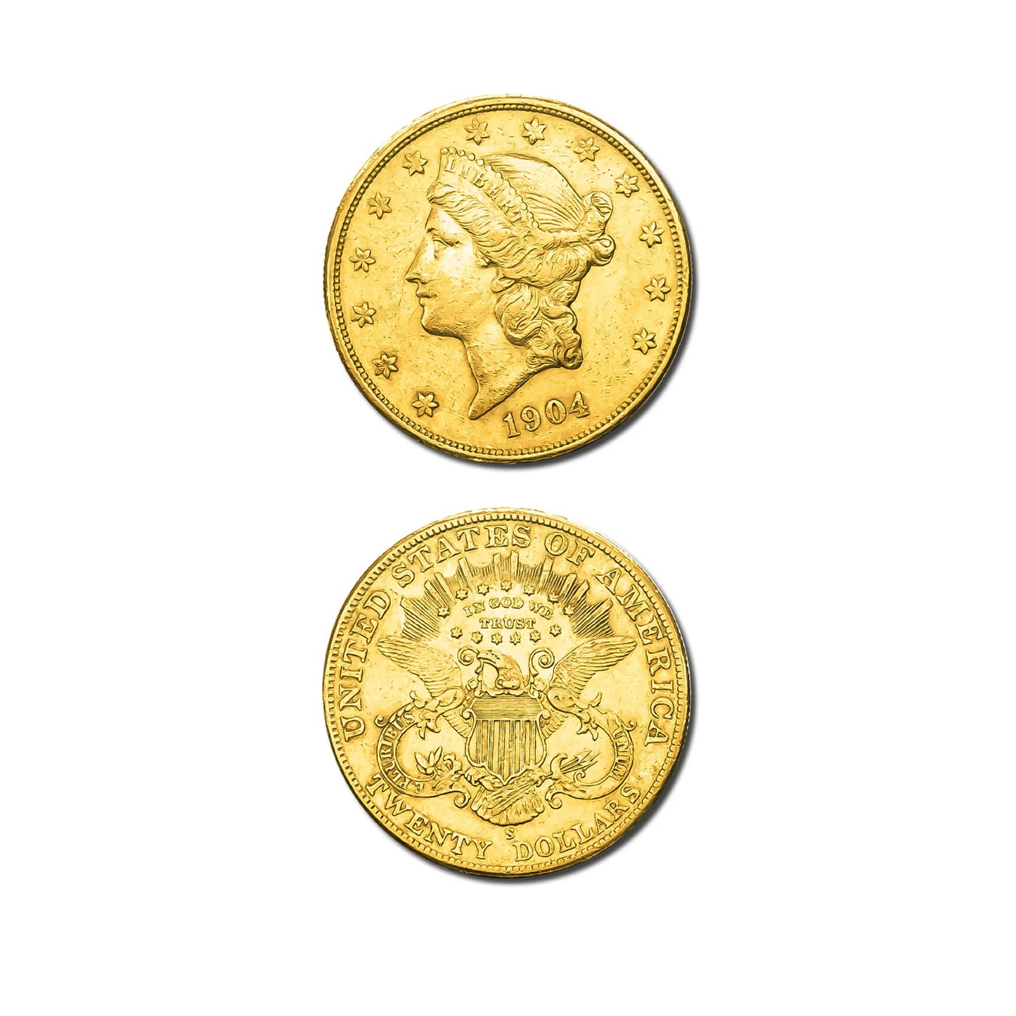 Pièce Or 20 Dollars US –33,44 g – Or 900‰
