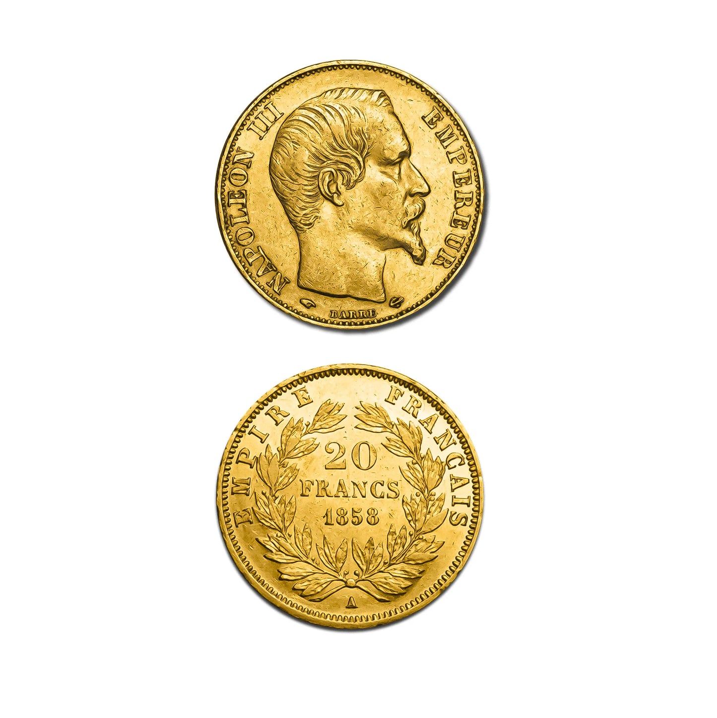 Pièce Or 20 Francs Napoléon Non Lauré –6,45 g –Or 900‰