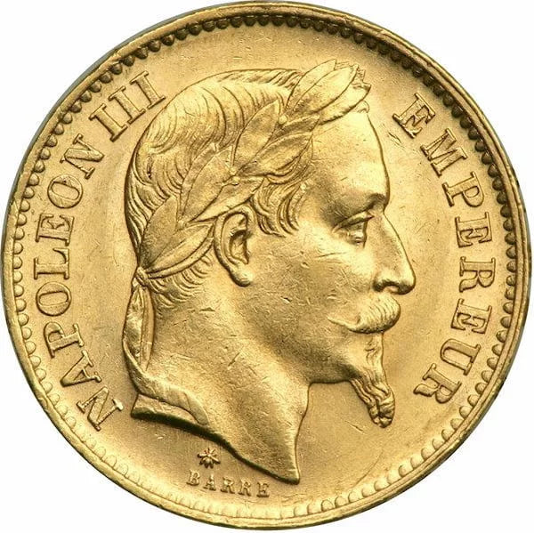 Pièce 20 Francs Napoléon Non Lauré / Lauré –6,45 g – 900‰ – Pièce de collection