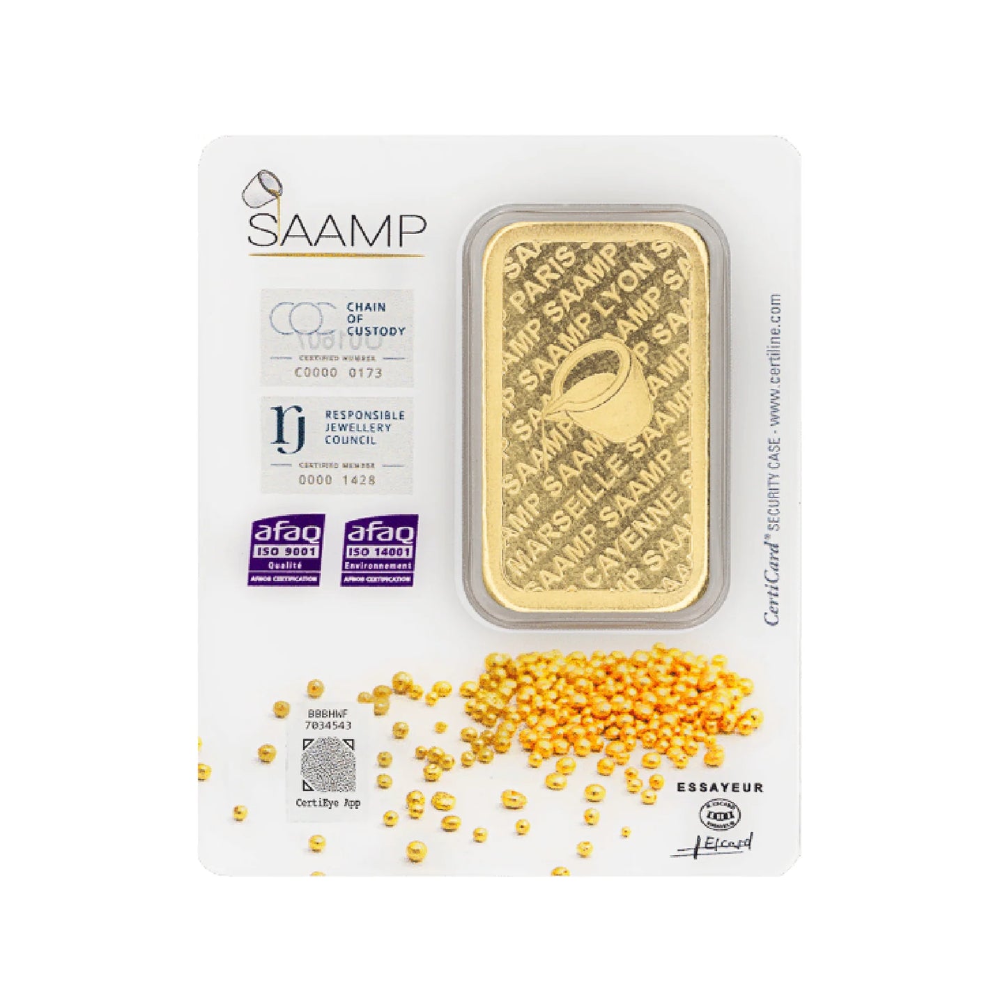 Lingot d’or 20 g – Or pur 999,9‰