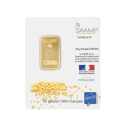 Lingot d’or 20 g – Or pur 999,9‰