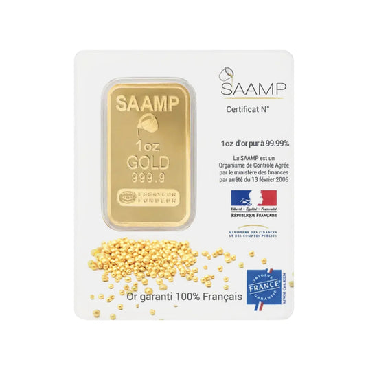 Once d'or –  Lingot d’or 31,10 g – Or pur 999,9‰