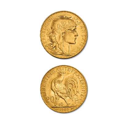 Pièce Or 20 Francs Coq – 6,45 g – Or 900‰ (INTERNE)