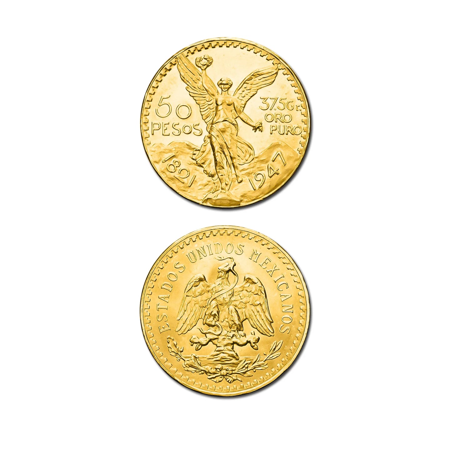 Pièce Or 50 Pesos Mexicain – 41,66 g – Or 900‰ (INTERNE)